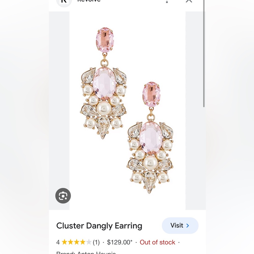 Cluster Dangly Earring in Pink by
Anton Heunis